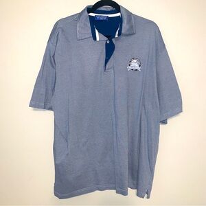 Men’s Golf Polo Short Sleeve The Open Championship 2015 Size XL Blue & White